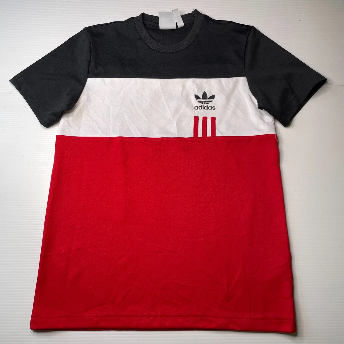 Adidas Striped Logo T Shirt Womens Size S Sports Casual Style