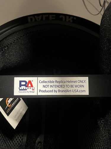 DALE EARNHARDT JR SIGNED FULL-SIZE REPLICA NATIONWIDE SKULL HELMET PROOF - Picture 8 of 8