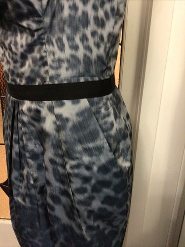 CUE Dress size 12 / CUE 12 blues, black trim (#148) - Picture 6 of 12