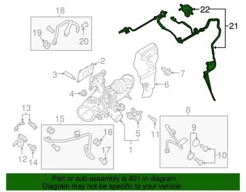 Arnés de vacío turbocompresor Lincoln MKC CJ5Z-9961-C nuevo OEM Ford 2015-2016 Foto 4 de 4