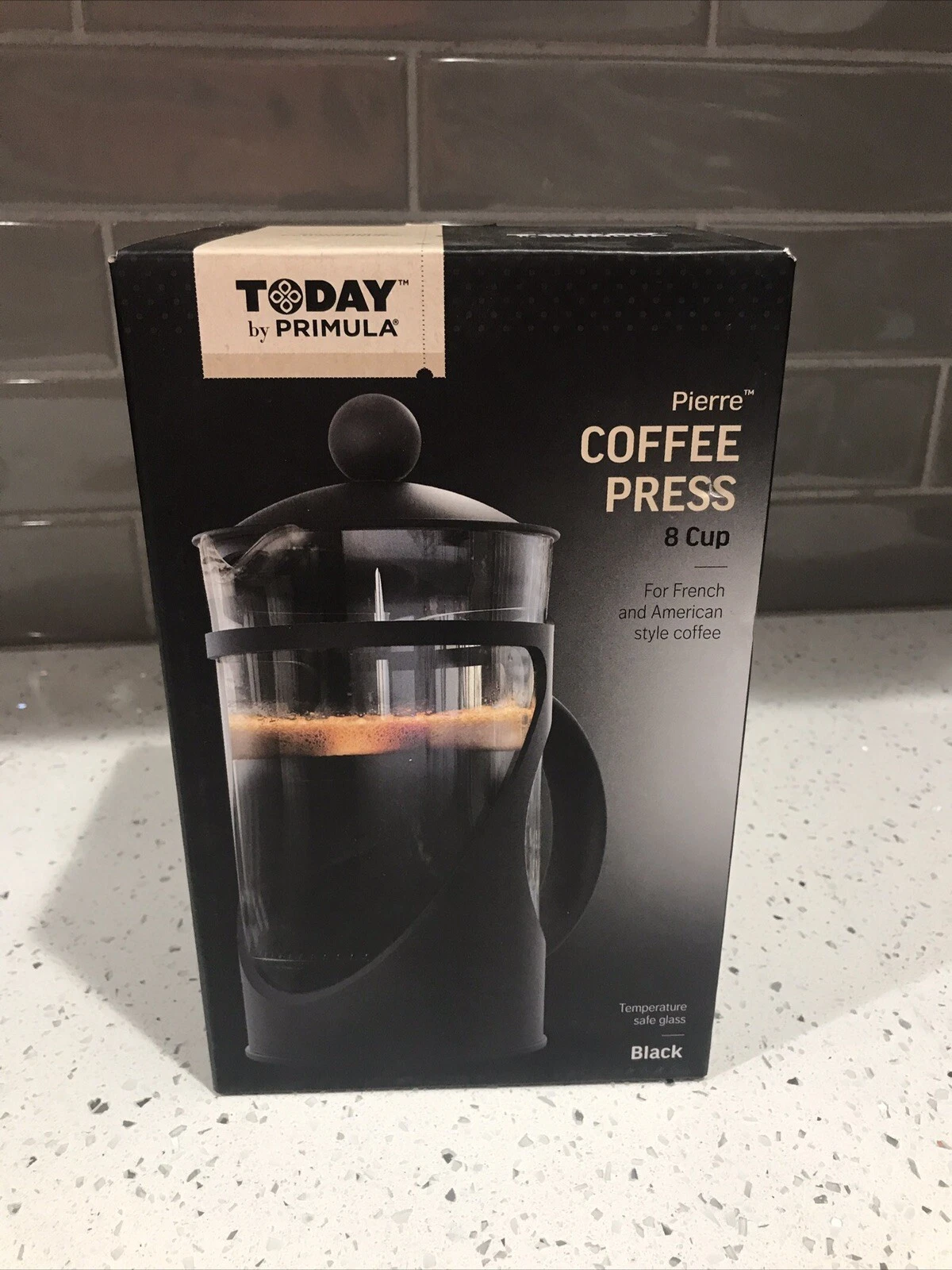 Pierre 8-Cup French Coffee Press - Today By Primula (Temp Safe Glass) New