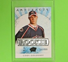CODY GOLOUBEF 2010  ROOKIE 131/999 ARTIFACTS  #165  Blue Jackets