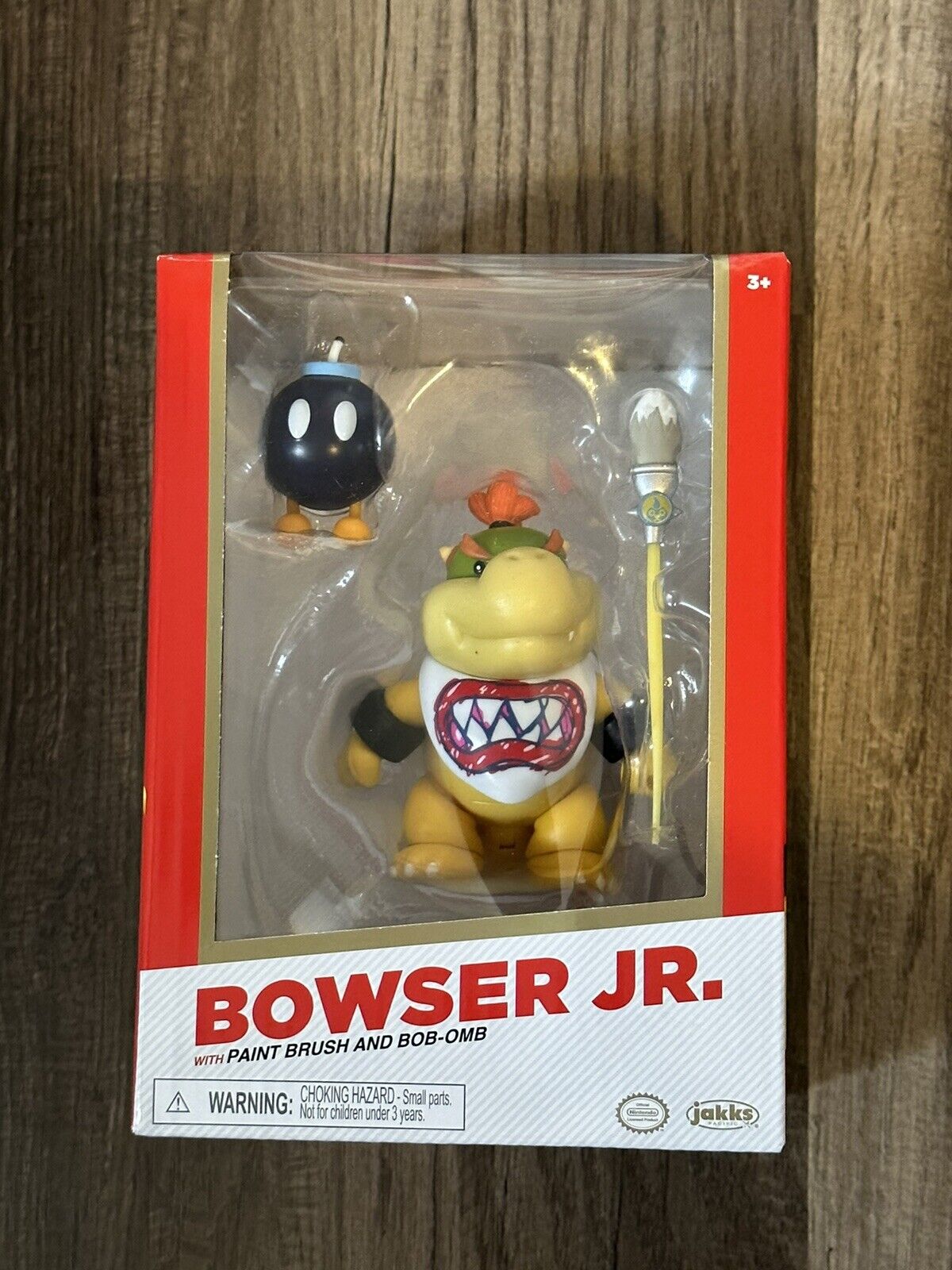 Nintendo Super Mario Gold Collector Series - Bowser Jr Action Figure Set  with Rainbow Brush and Bob-Omb, 3 Pieces