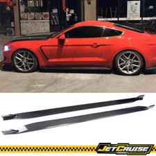 Fits 15-23 Ford Mustang S550 Coupe JC Style Side Skirts Extension Carbon Fiber