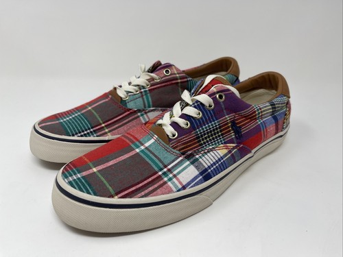 plaid canvas sneakers