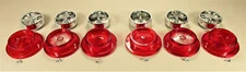 1963 CHEVROLET IMPALA HI-SHINE CHROME REAR TRIM BEZEL AND TAIL LIGHT LENS SET