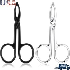 Stainless Steel Eyebrow Tweezers 2pcs Scissor Handle Facial Hair Plucker New