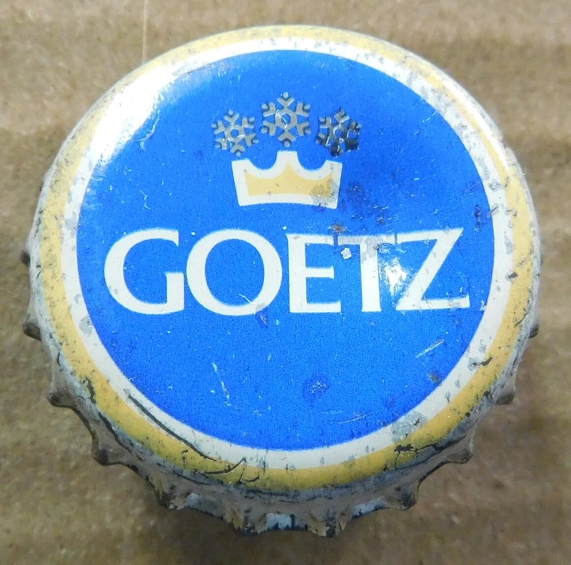 GOETZ  cork beer bottle cap 1957-61 	M. K. Goetz Brewing    St Joseph MO
