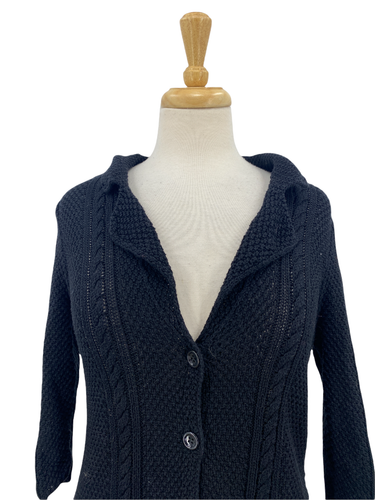 Black Knit Button Cardigan Size 