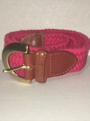 Talbots Woven Belt with Leather Buckle s-l400.jpg main image 4