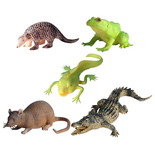 5pcs Animal Figures Lovely Animal Squeeze Toys Birthday Gifts Toy - 第 6/12 張圖片