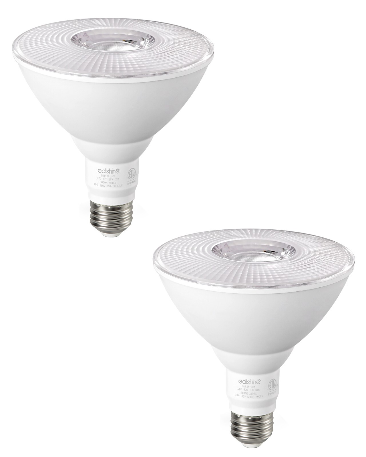 EDISHINE LED PAR38 Flood Light Outdoor Bulb 2 Pack,Dimmable 