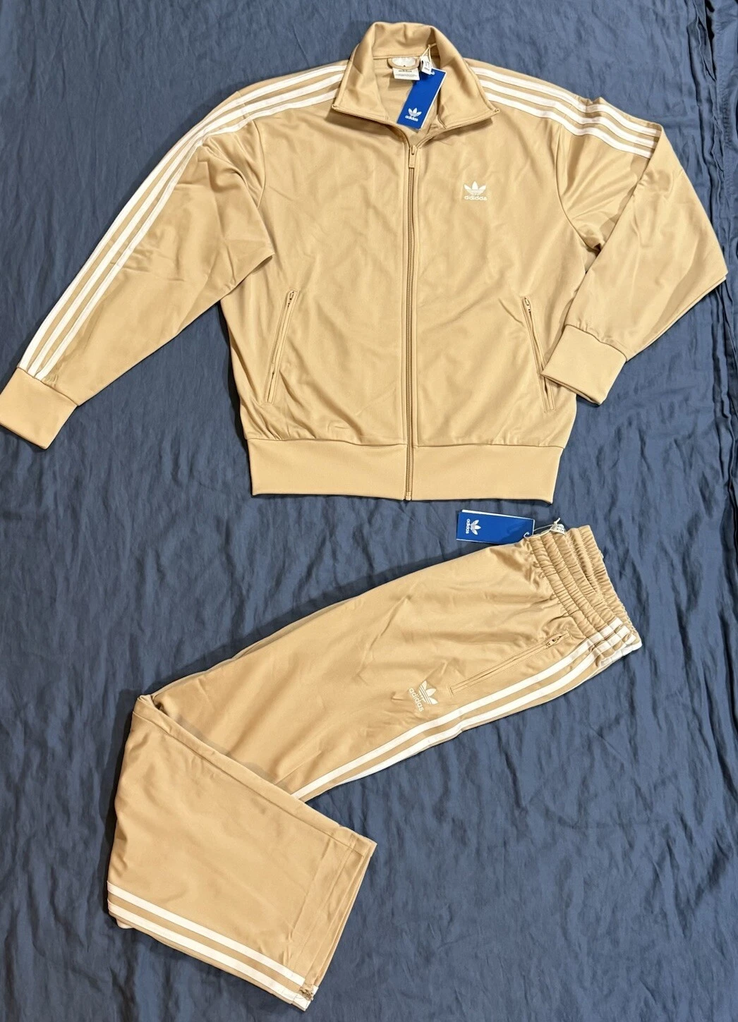 ADIDAS Originals Firebird Mens Tracksuit Jacket & Pant Set Magic Beige ALL SIZES