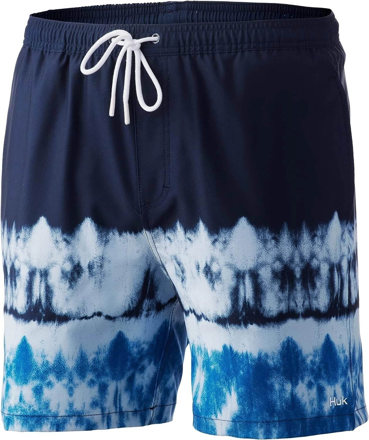 Huk Mens Performance Swimwear Bathing Suit/Swim Trunks/Shorts Blue Tie Dye S NEW
