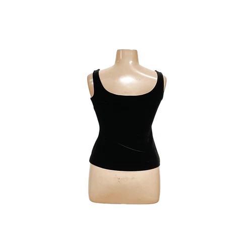 Camiseta sin mangas Alex Evenings de terciopelo negro - Imagen 2 de 4