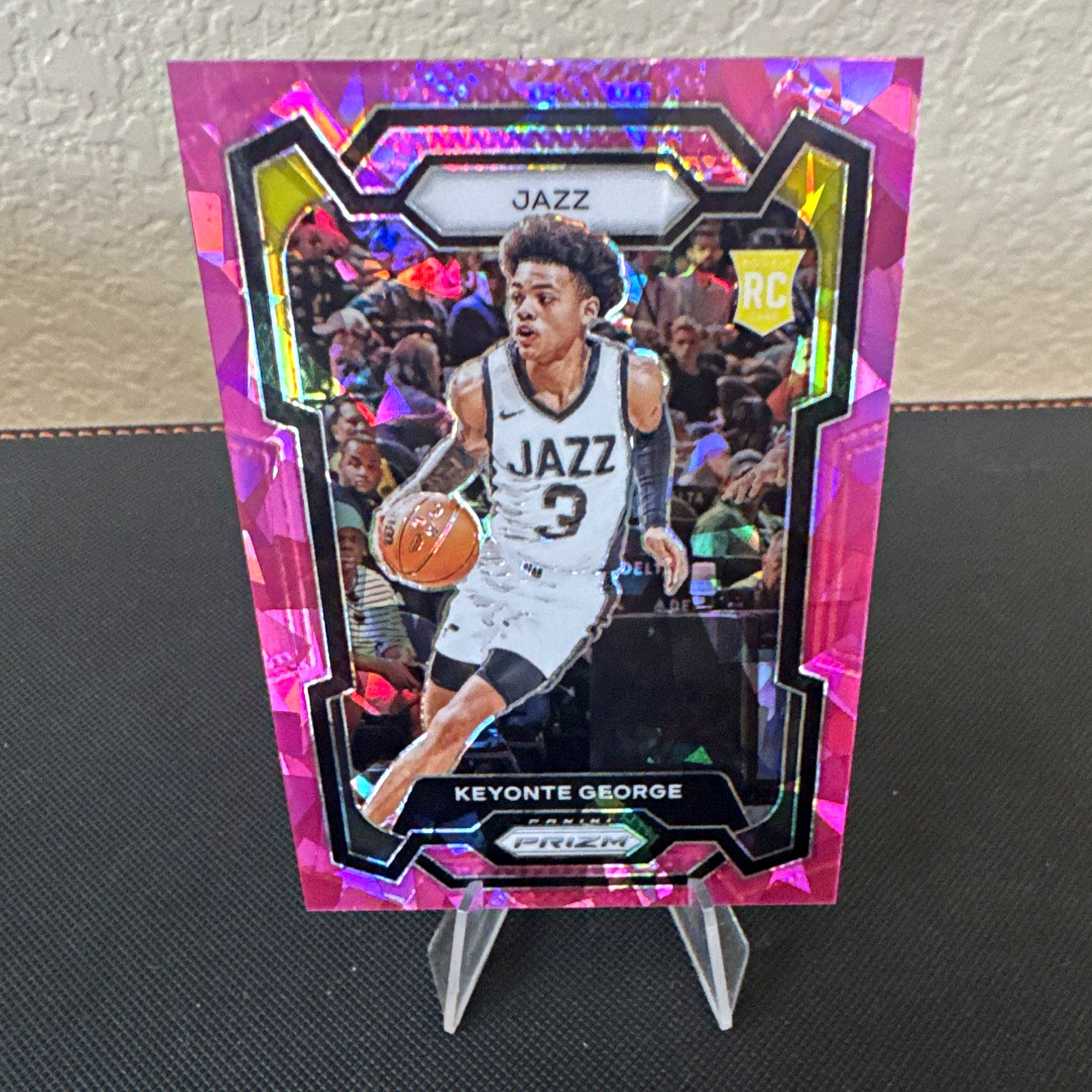 Panini Prizm 2023-24 Keyonte George Rookie Pink Ice Prizm #127 Utah Jazz