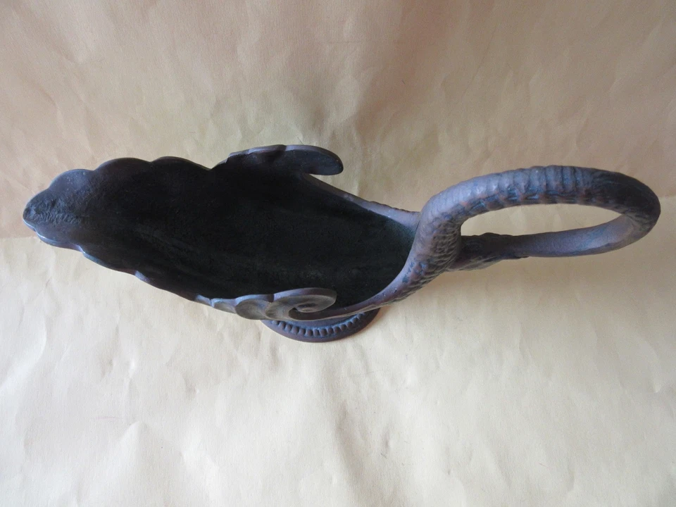 SAUCIERE BRONZE LE VERRIER MAX ANSE EN COL DE CYGNE XXieme - Photo 4/4