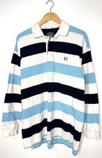 Vintage 90’s Fred Perry Rugger Long Sleeved Striped Rugby Shirt Size L