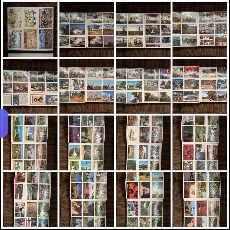 200+ civil war gettysburg pennsylvania philadelphia post cards lot Vintage New