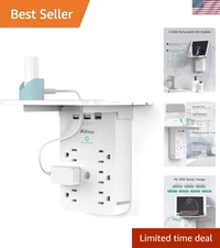 6 AC Outlet Expander with 30W USB-C & Smart Charging - Home & Dorm Solution