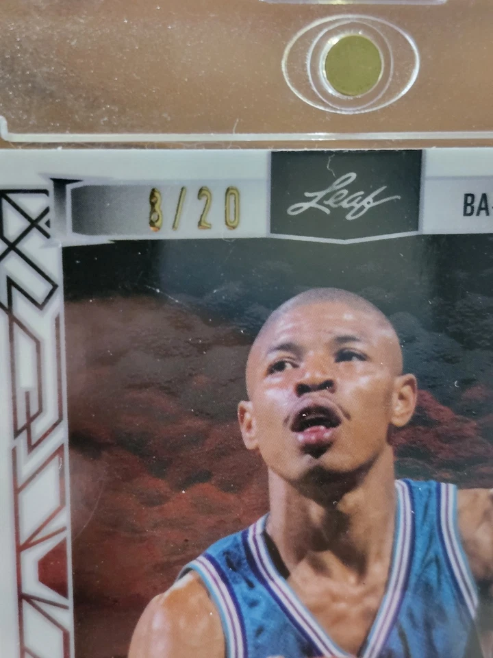 2024 Hoja Metal Sports Heroes Muggsy Bogues #BA-MB3/20 Autografiado Black Ice Foto 3 de 3