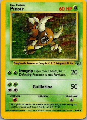 Pinsir 9/64 | Dschungel | Englisch | Holo | miscut/error | Pokémon TCG
