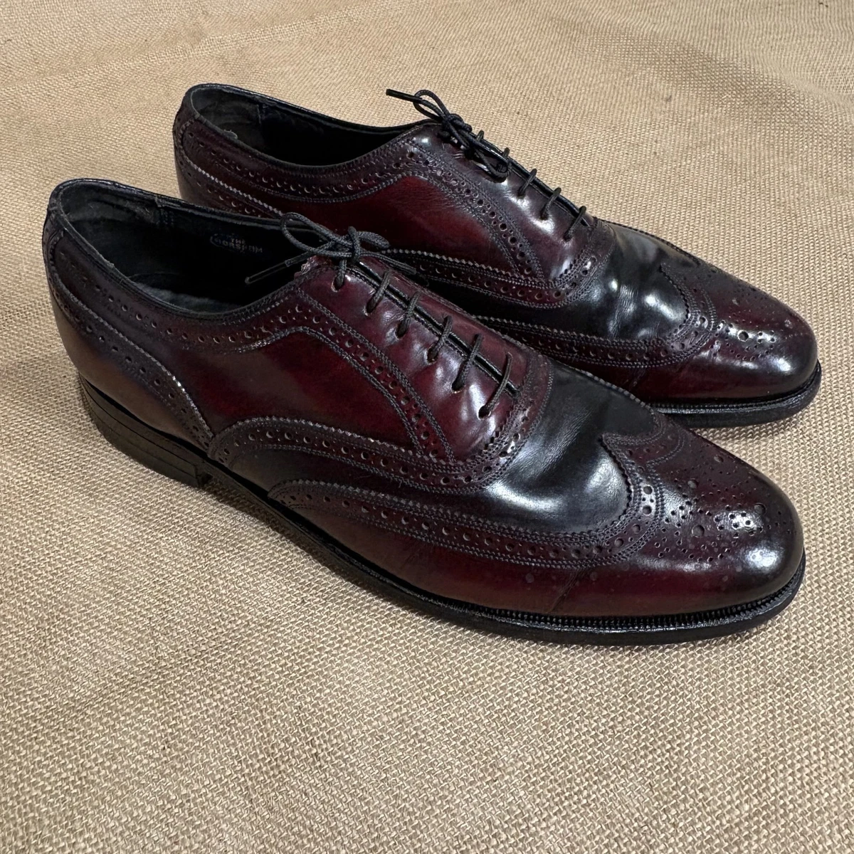 Vintage Florsheim tie oxfords, brown/wine, size 7.5D (wide) Florsheim Dress Shoes Mens Size 11 Burgundy | Mercari main image 2