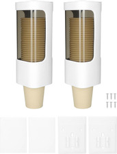 Wall Mounted Paper Cup Dispenser Set   2 Pack...