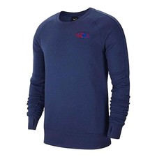Image of Men's Crew Fleece Sweatshirt Navy 2020-2021 England Football Pullover Sportswear