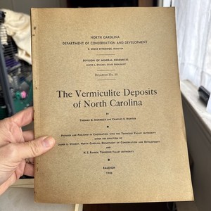 1946 NC Bulletin No. 50: Vermiculite Deposits COMPLETE w/ 14 Plates Rockhounds