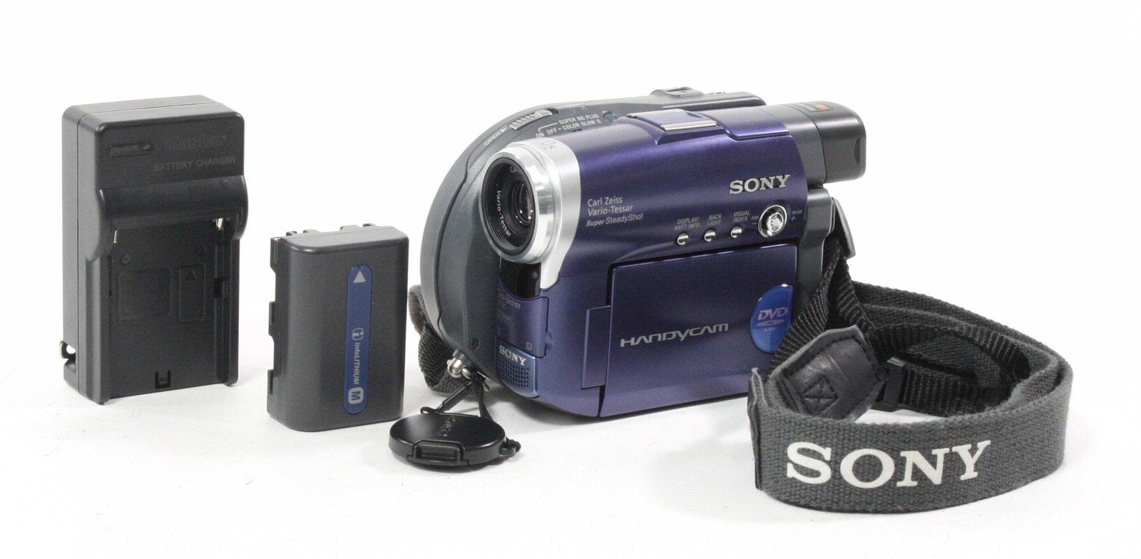 Sony DCR-DVD101 Blue Camcorder with DVD Recording-image