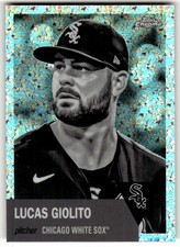 2022 Topps Chrome Platinum Lucas Giolito Black White Mini Diamond Refractor #417