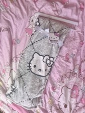 Hello Kitty Plush Throw Blanket Gray Diamond Soft 50"x70"