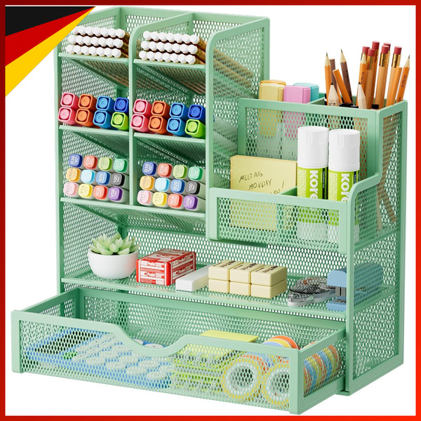 Schreibtisch-Organizer Multifunktional Stiftehalter Mit Schublade Aufbewahrung-image