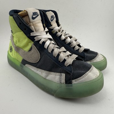 Nike BLAZER MID '77 GS 'MOVE TO ZERO  Lime Green Kids/ Youth Size 4.5 Sneakers