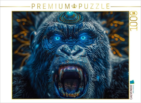 Calvendo Puzzle The Courageous Gorilla | 1000 Pieces, Finished Size 25.2 × 18.9-image