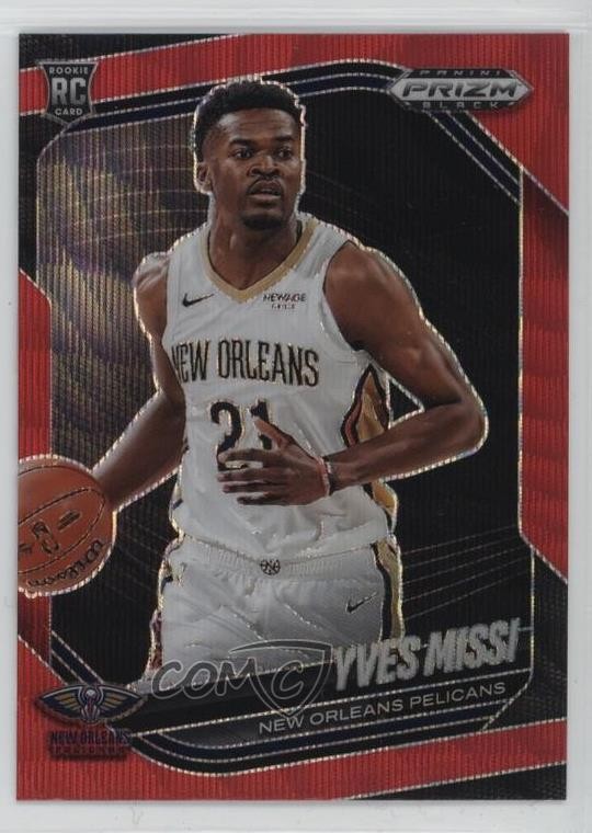 2024-25 Panini Prizm Black Ruby Wave Prizm Yves Missi #3 Rookie RC 1jj7