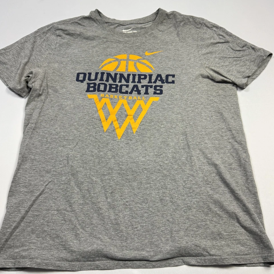 Nike Quinnipiac Bobcats Shirt Mens Large Gray NCAA Basketball Just Do It Tee - Image 2 of 4