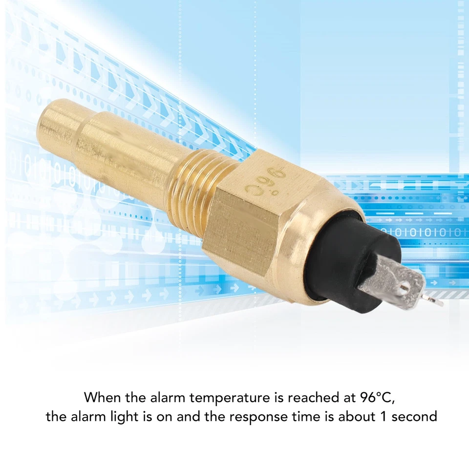 Hot Water Temperature Sensor Engine VDO Temp Gauge Sender Unit 96°C Alarm° - Image 3 of 4