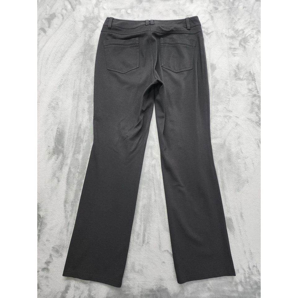 Pantalón INC tiro medio pierna recta tejido talla 8 negro elástico oficina carrera Foto 2 de 4