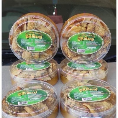 Ready-to-eat crispy fried gourami 130g, eaten by Muslims, Gourami from THAILAND.