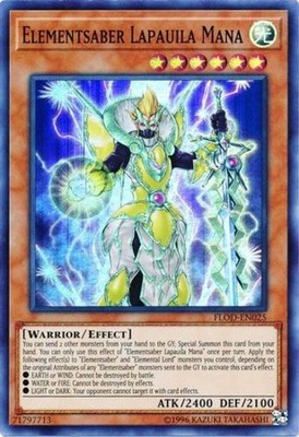 Elementsaber Lapauila Mana - FLOD-EN025 - Super Rare - Unlimited Edition - Near 