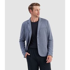 R.O.W Men's Polyester Blend Brody Two Button Blazer in Blue Nights Small 60