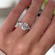 4.50 Ct Oval Cut Diamond Engagement Ring IGI Certified Lab Grown 950 Platinum