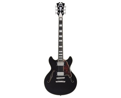 D'Angelico Premier Mini DC Electric Guitar w/Stopbar Tailpiece in Black Flake