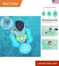 Portable Inflatable Baby Pool Float with Safety Features - Toddler Ages 6-36 Mo