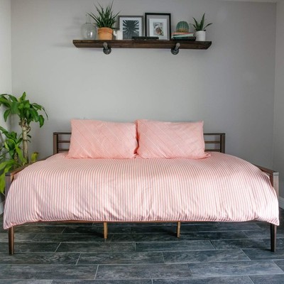Simple Being Duvet Cover for Weighted Blanket (Peach Stripe, Twin) 