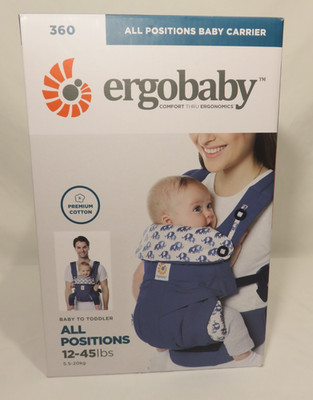 ErgoBaby 360 4 Position Baby Carrier with Lumbar Support Elephant Dance OpenBox