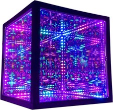 Infinity Cube LED Desk Lamp 10 Inch Sound Reactive RGB