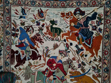 Orient Teppich/Wandbehang, Seide, feinste Handknüpfung